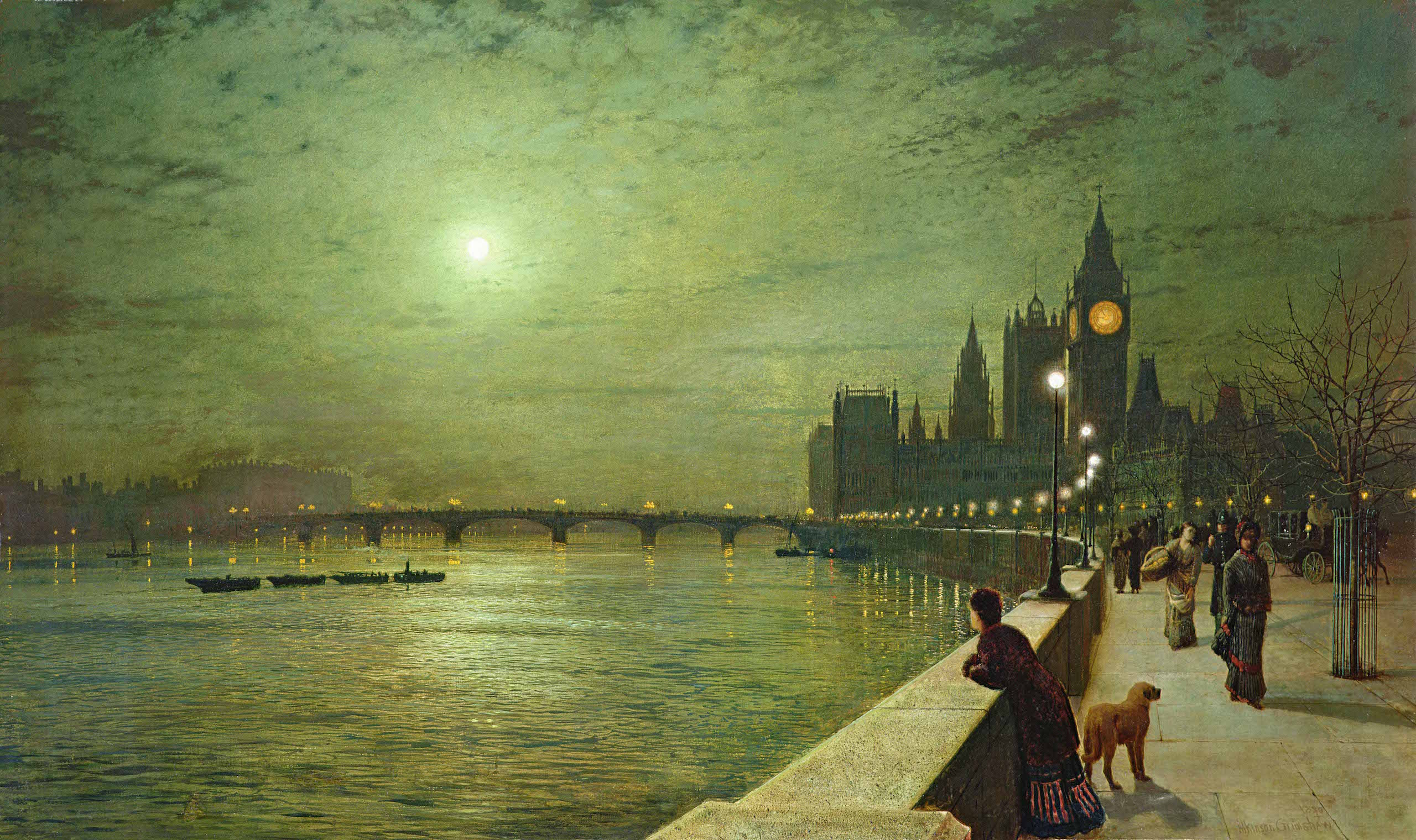 Лондон река Темза фонарь ночь скачать